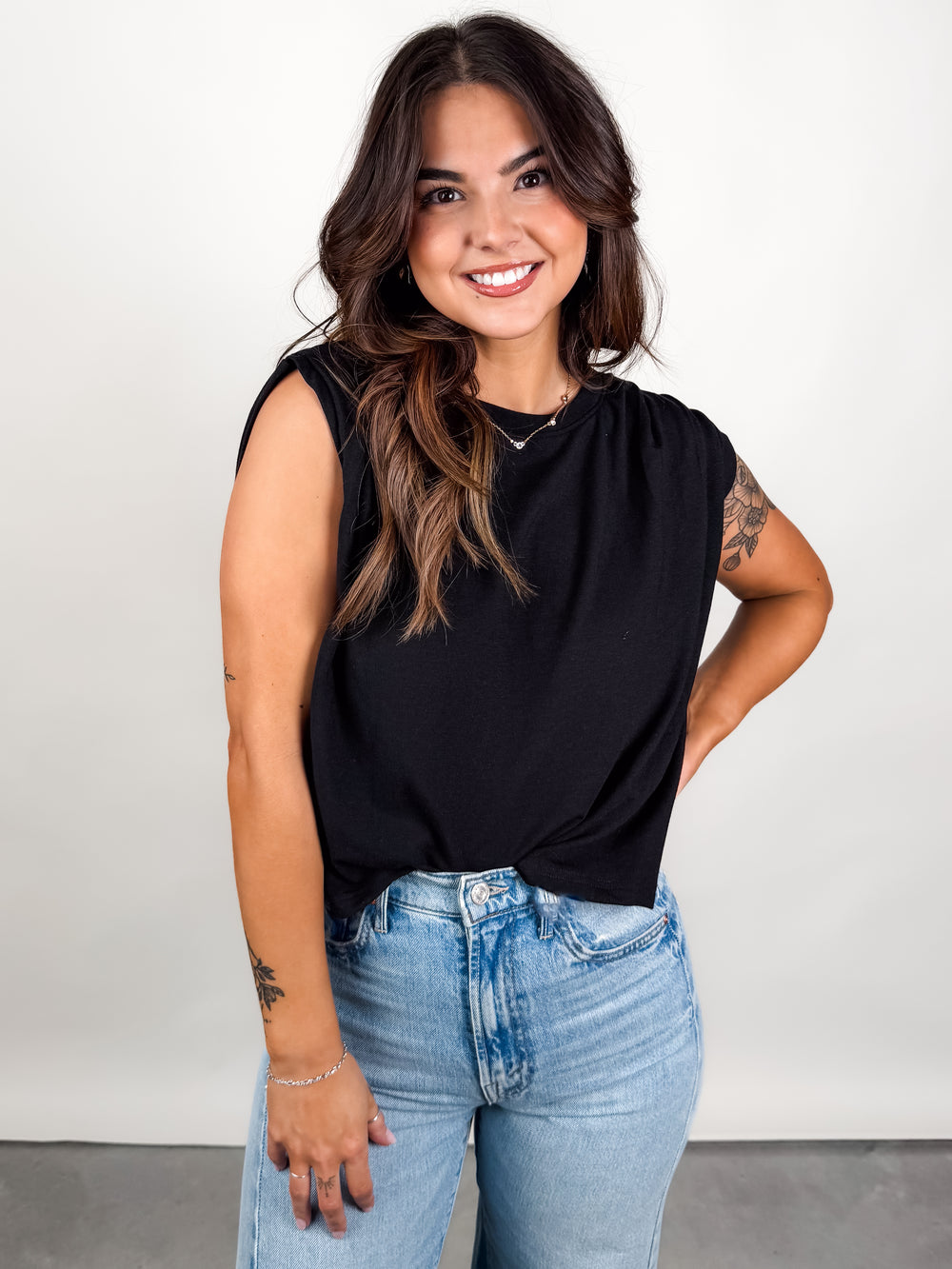 Statuesque Shirred Tank