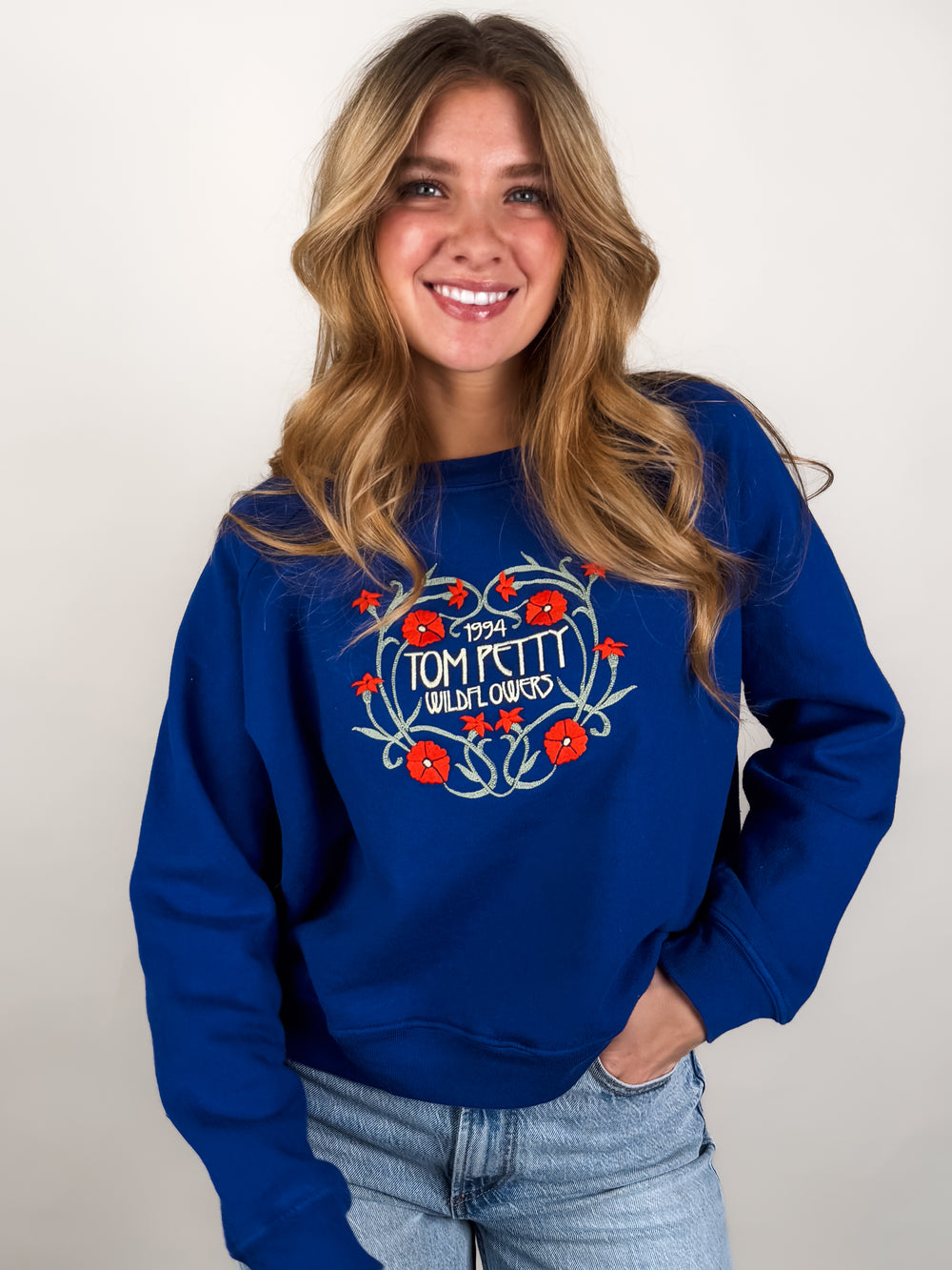 Tom Petty Wildflowers Shrunken Raglan Sweatshirt