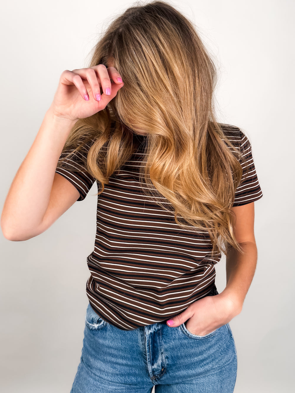 Alba Striped  Baby Tee