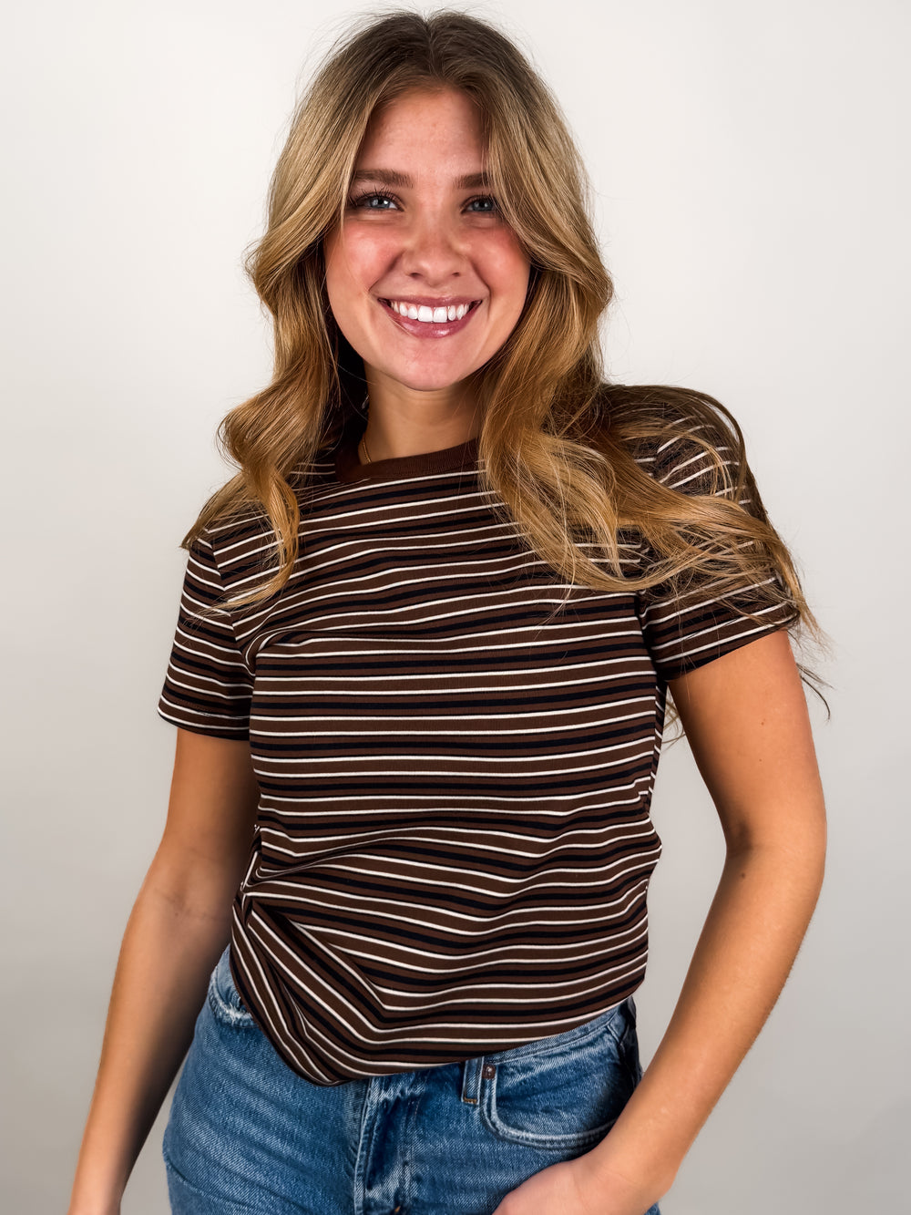 Alba Striped  Baby Tee