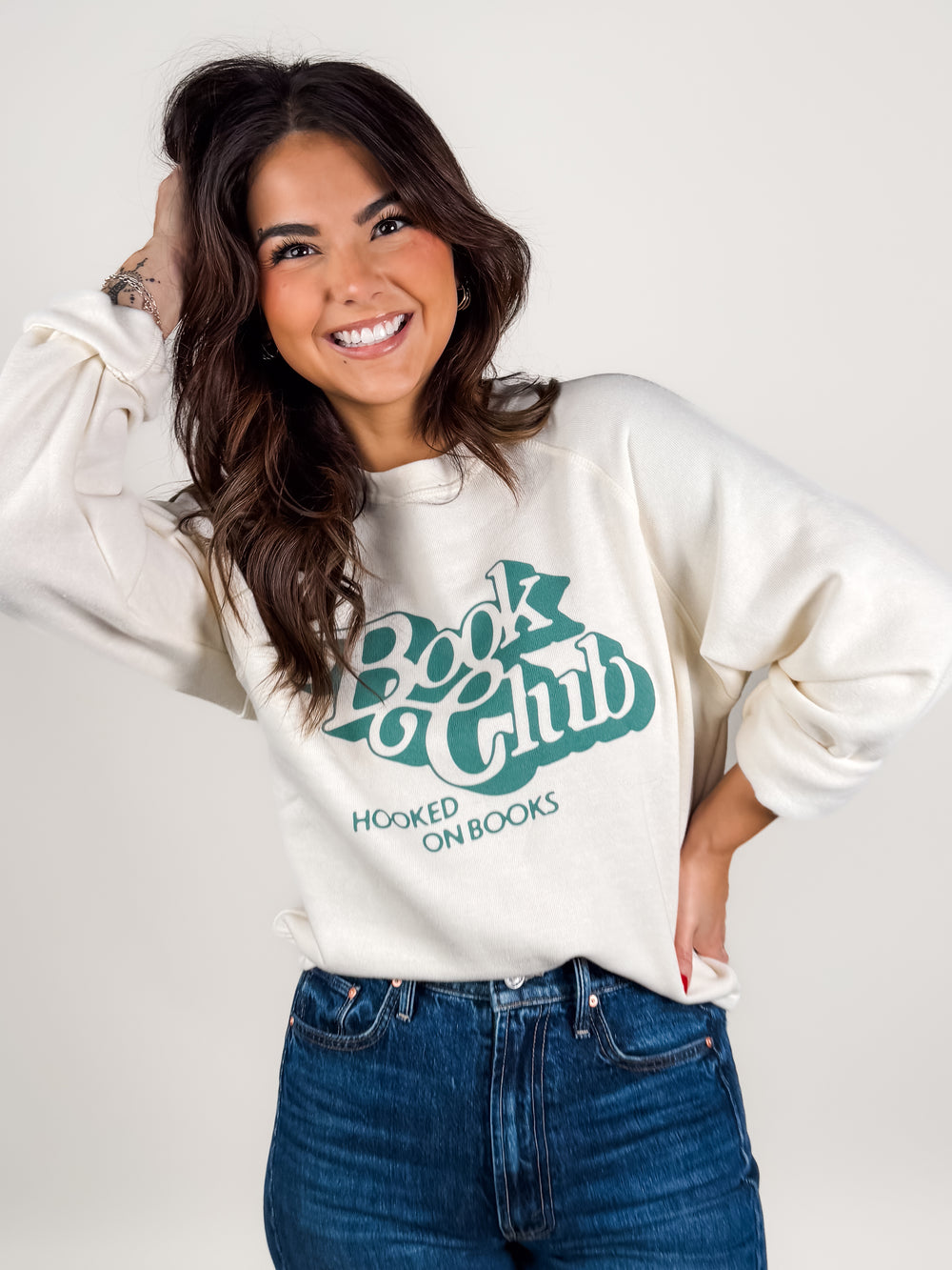 Book Club Raglan Crew