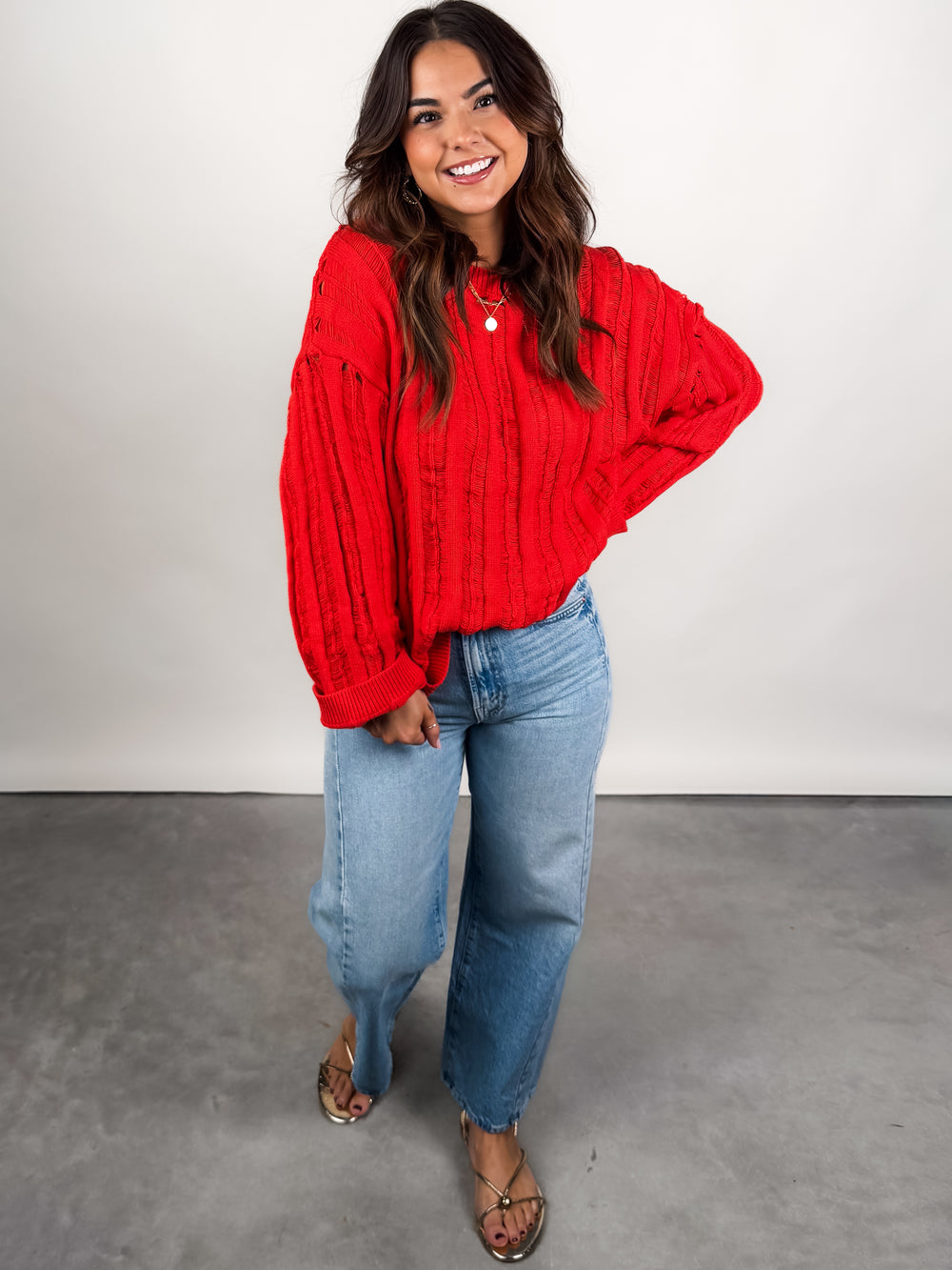 Overzied Red Sweater