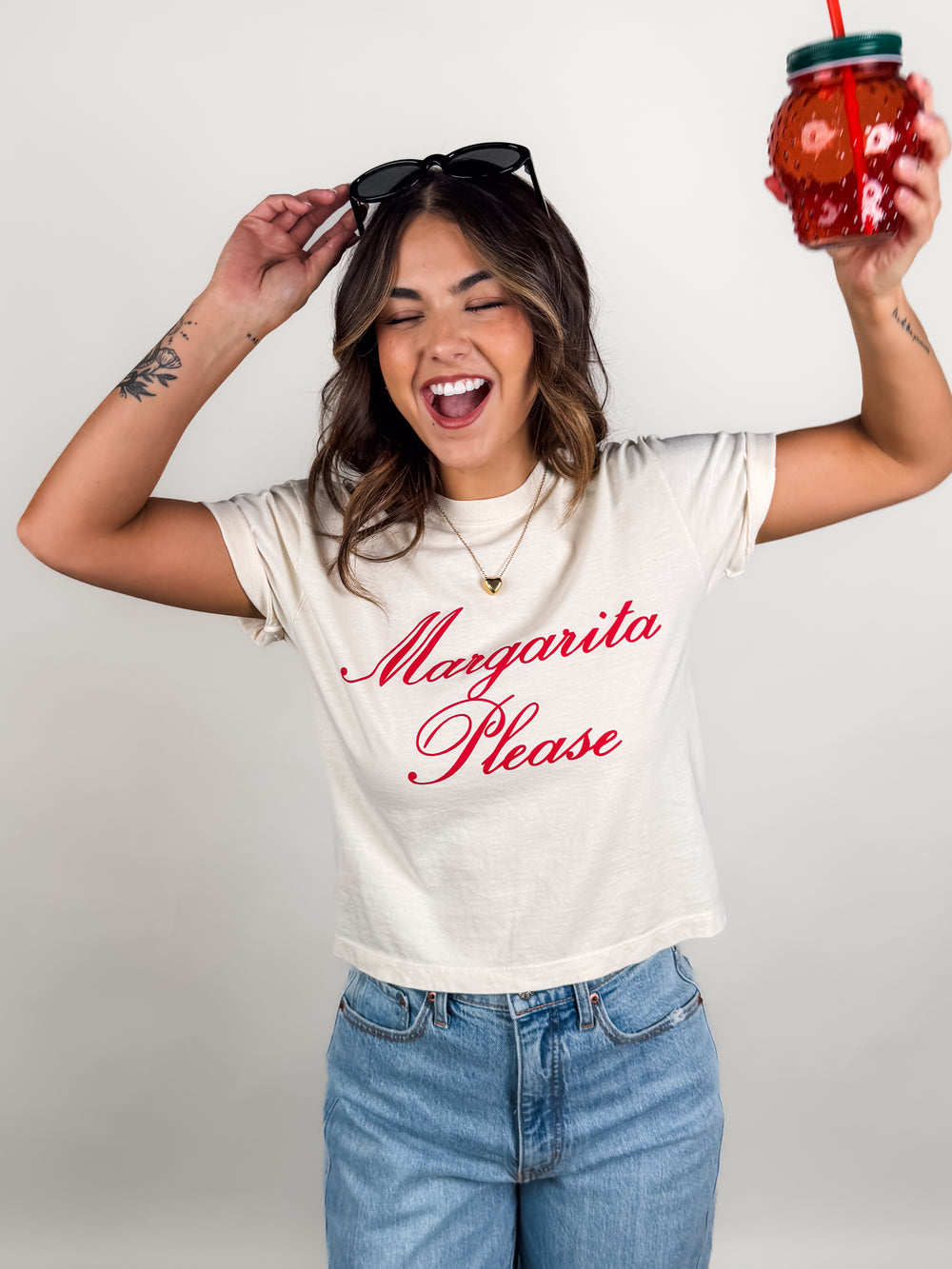 Margarita Please Crop Tee