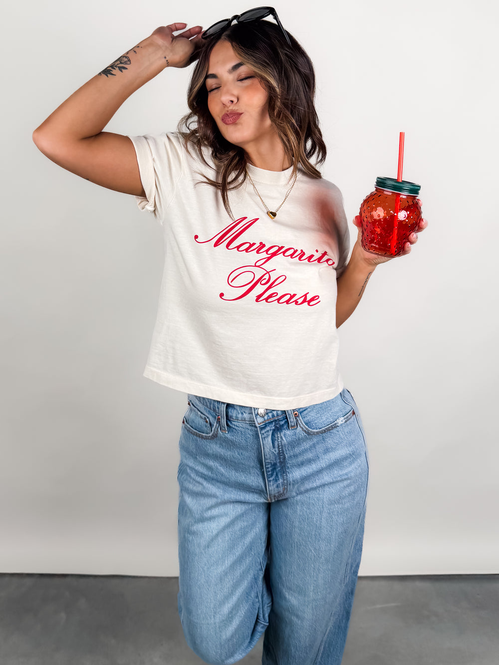 Margarita Please Crop Tee
