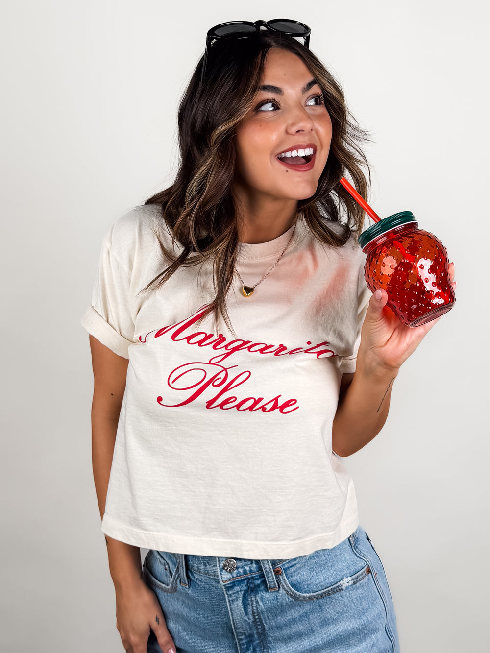 Margarita Please Crop Tee