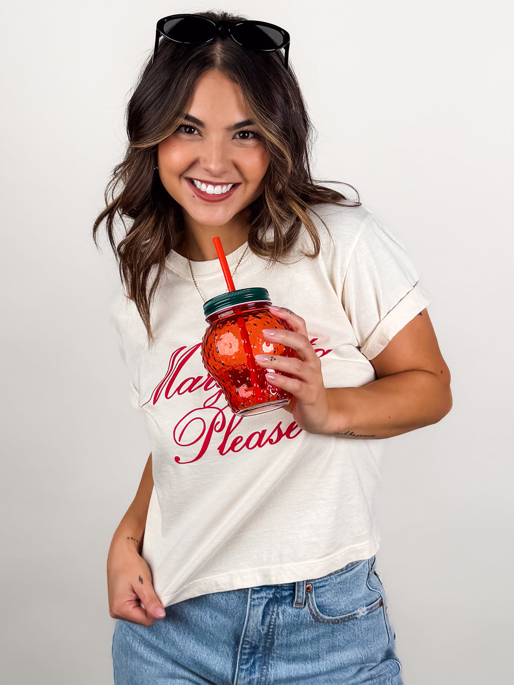 Margarita Please Crop Tee