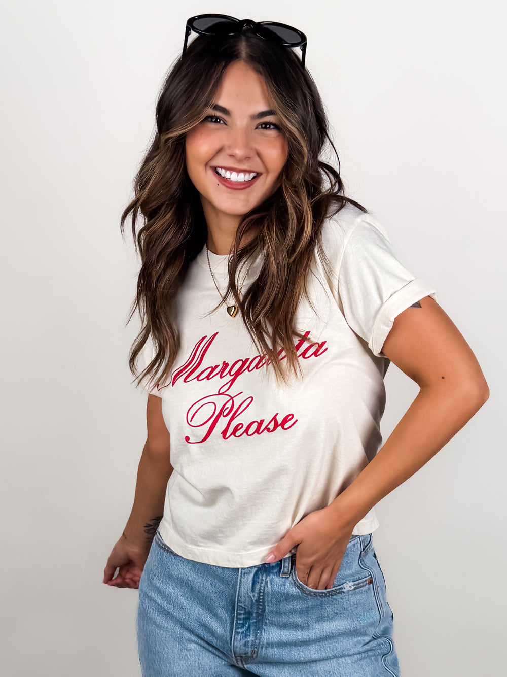 Margarita Please Crop Tee