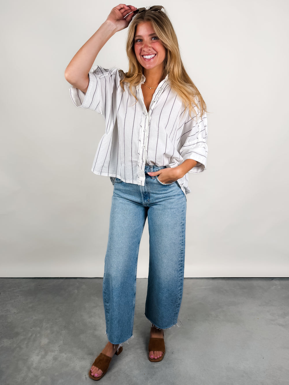 Seaside Cotton Stripe Shirt