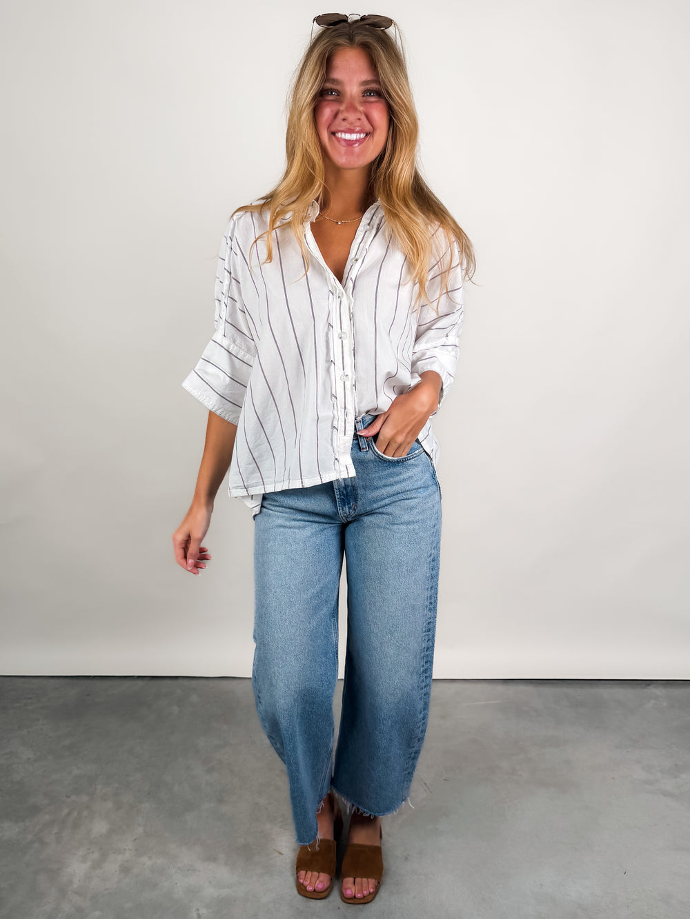 Seaside Cotton Stripe Shirt