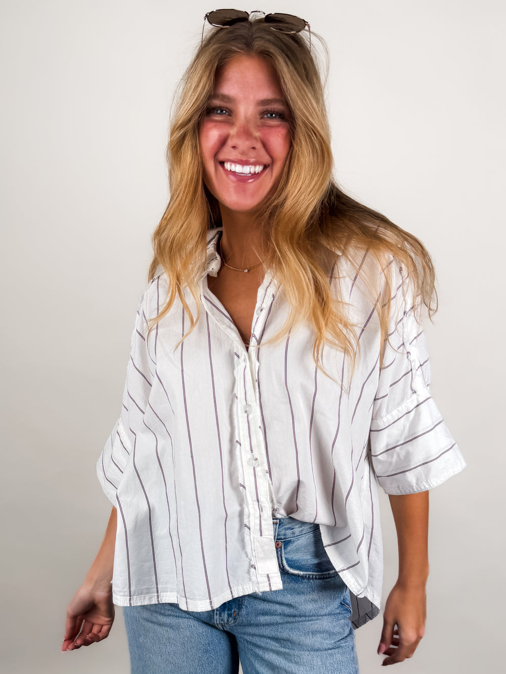 Seaside Cotton Stripe Shirt