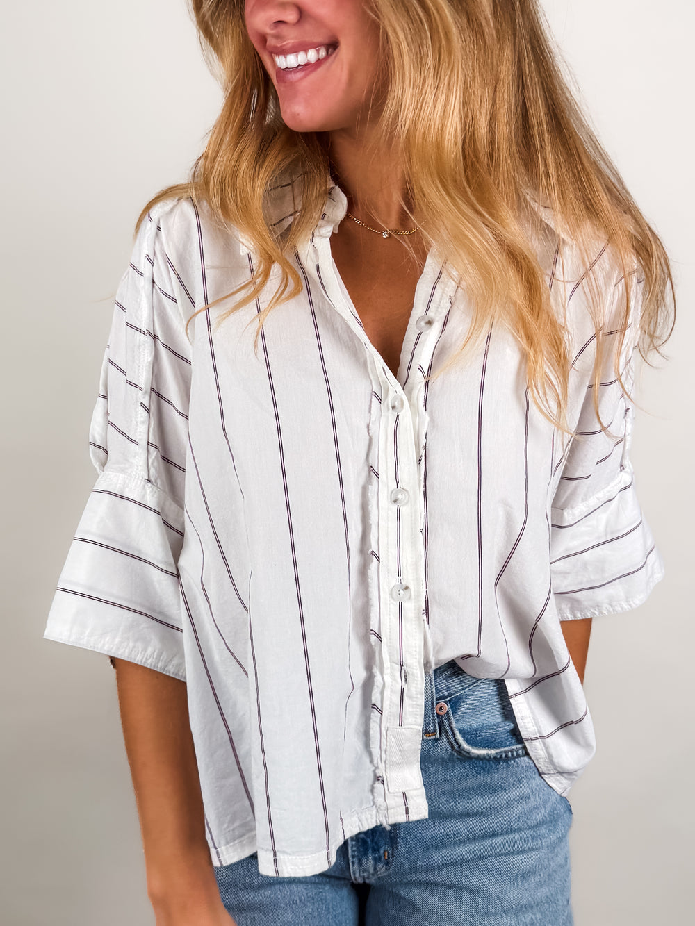 Seaside Cotton Stripe Shirt