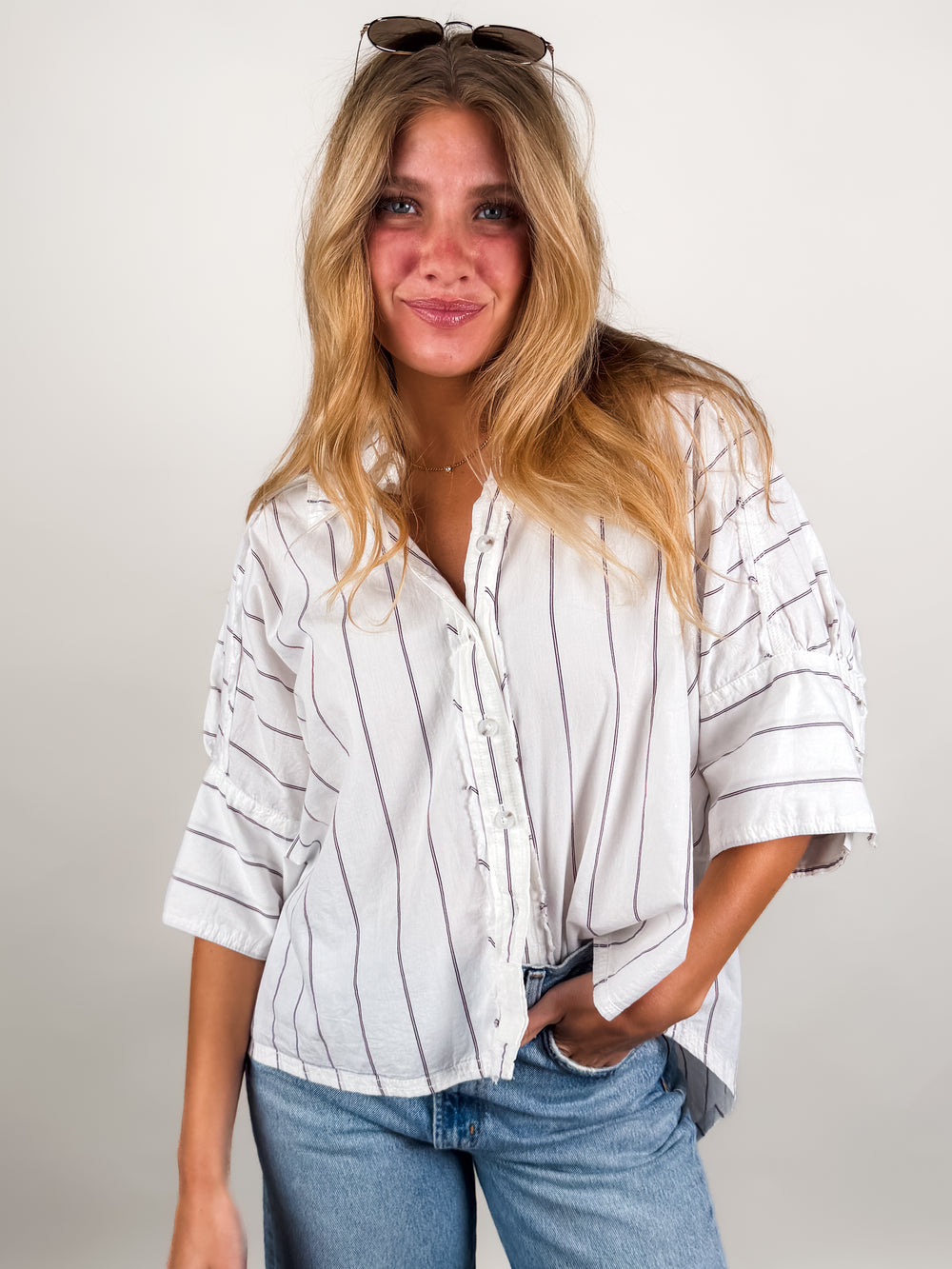 Seaside Cotton Stripe Shirt