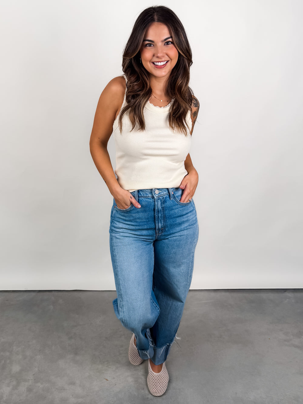 Move Into The Country Ribbed Knit Tank