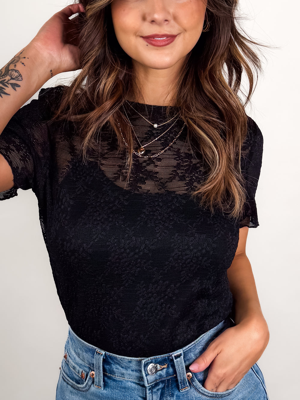 Love Your Grace Floral Lace Top