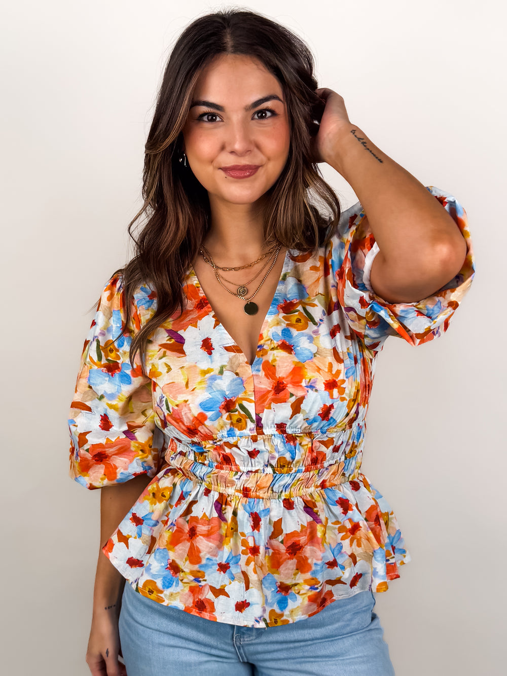 Name In Lights Floral Top