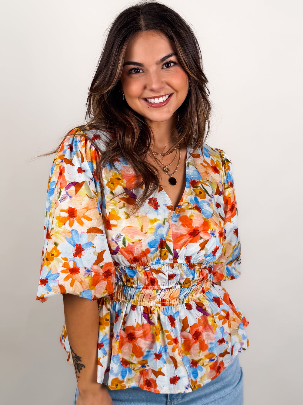 Name In Lights Floral Top