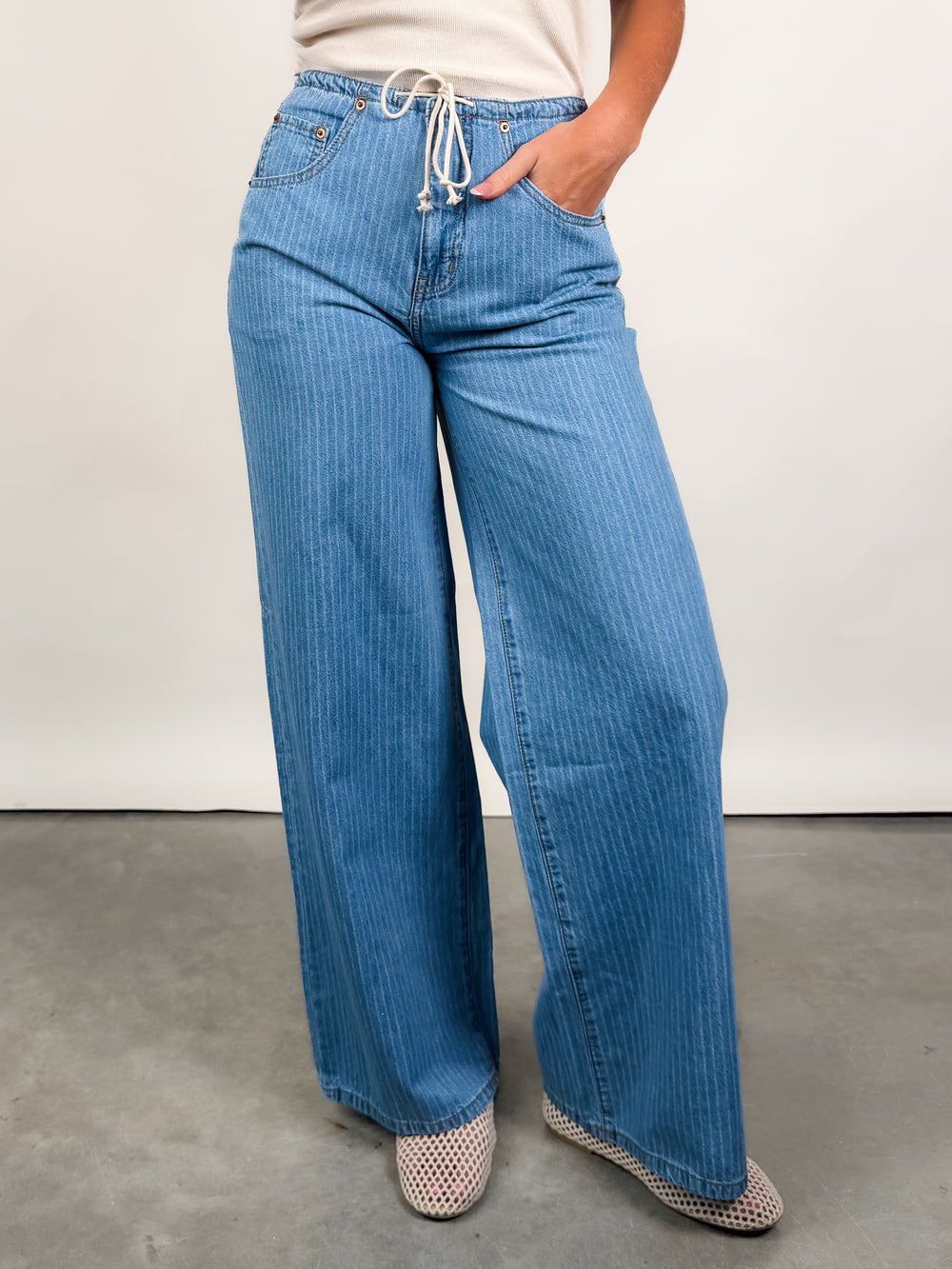 Madison Mid Rise Wide Leg in Whimsy