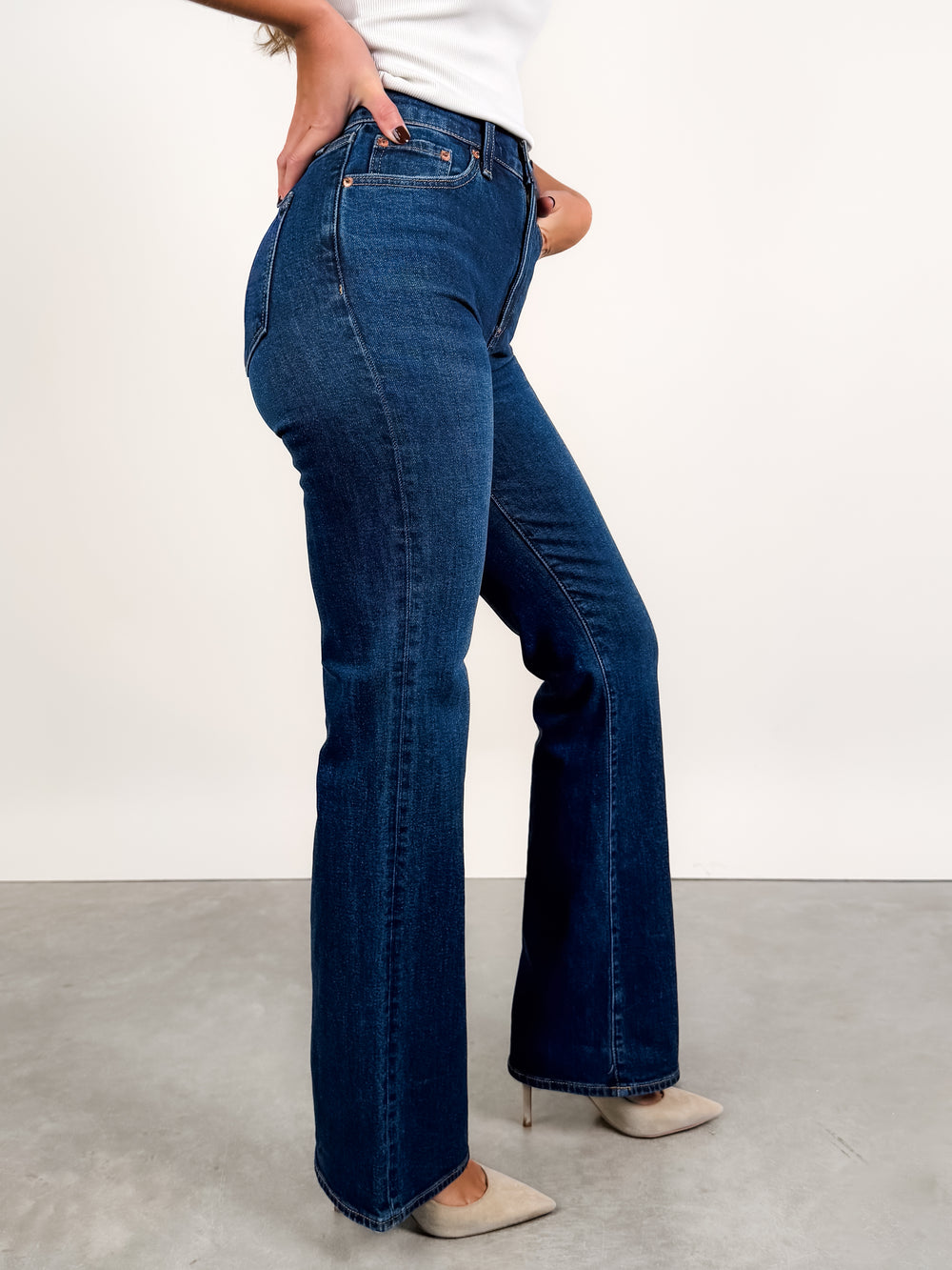 Evie High Rise Slim Boot in Penthouse