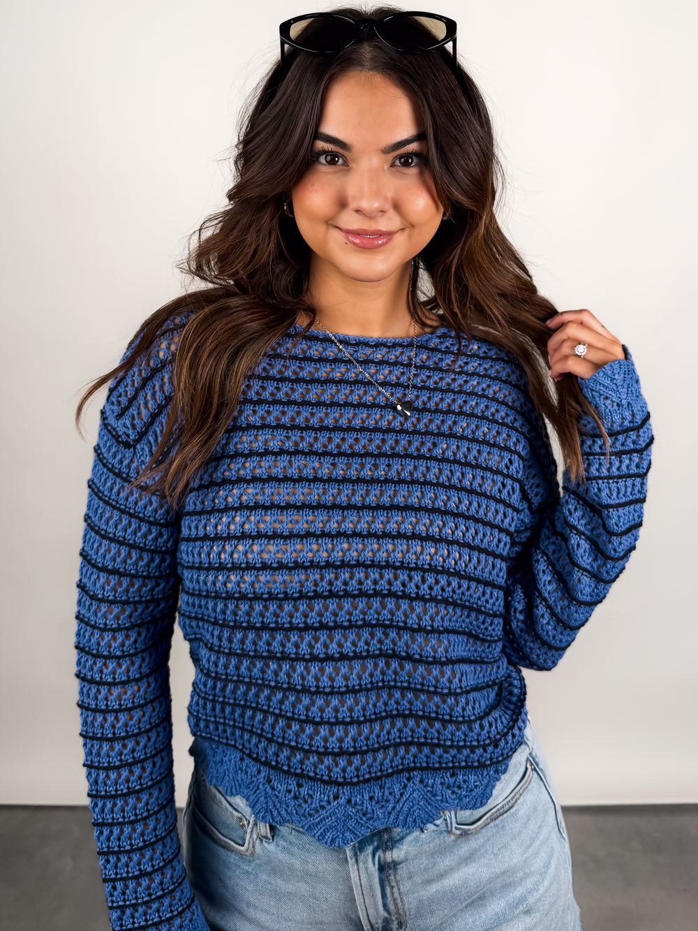 Nessa LS Boat Neck Pullover