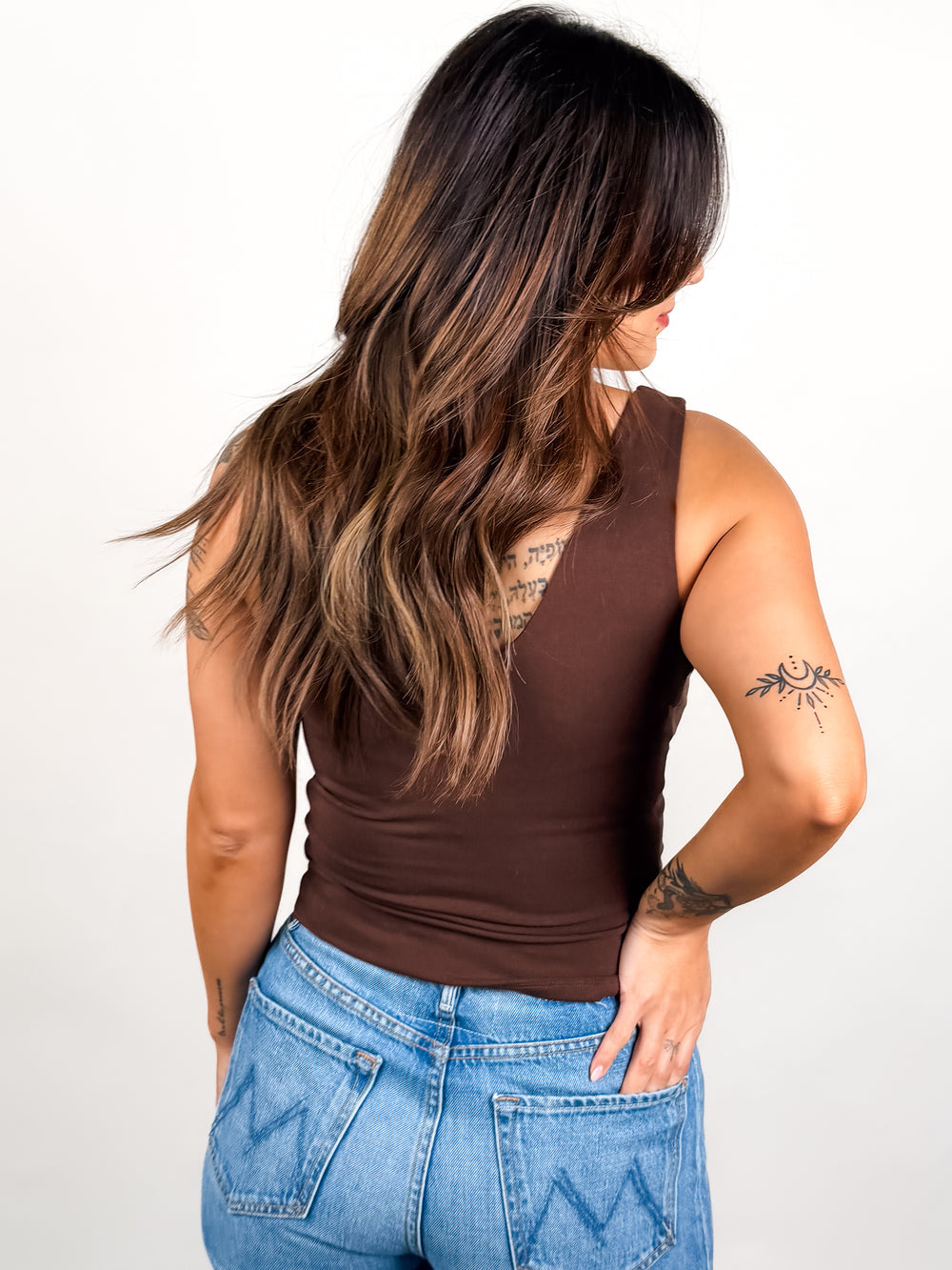 Valentina Cotton Core V Neck Tank