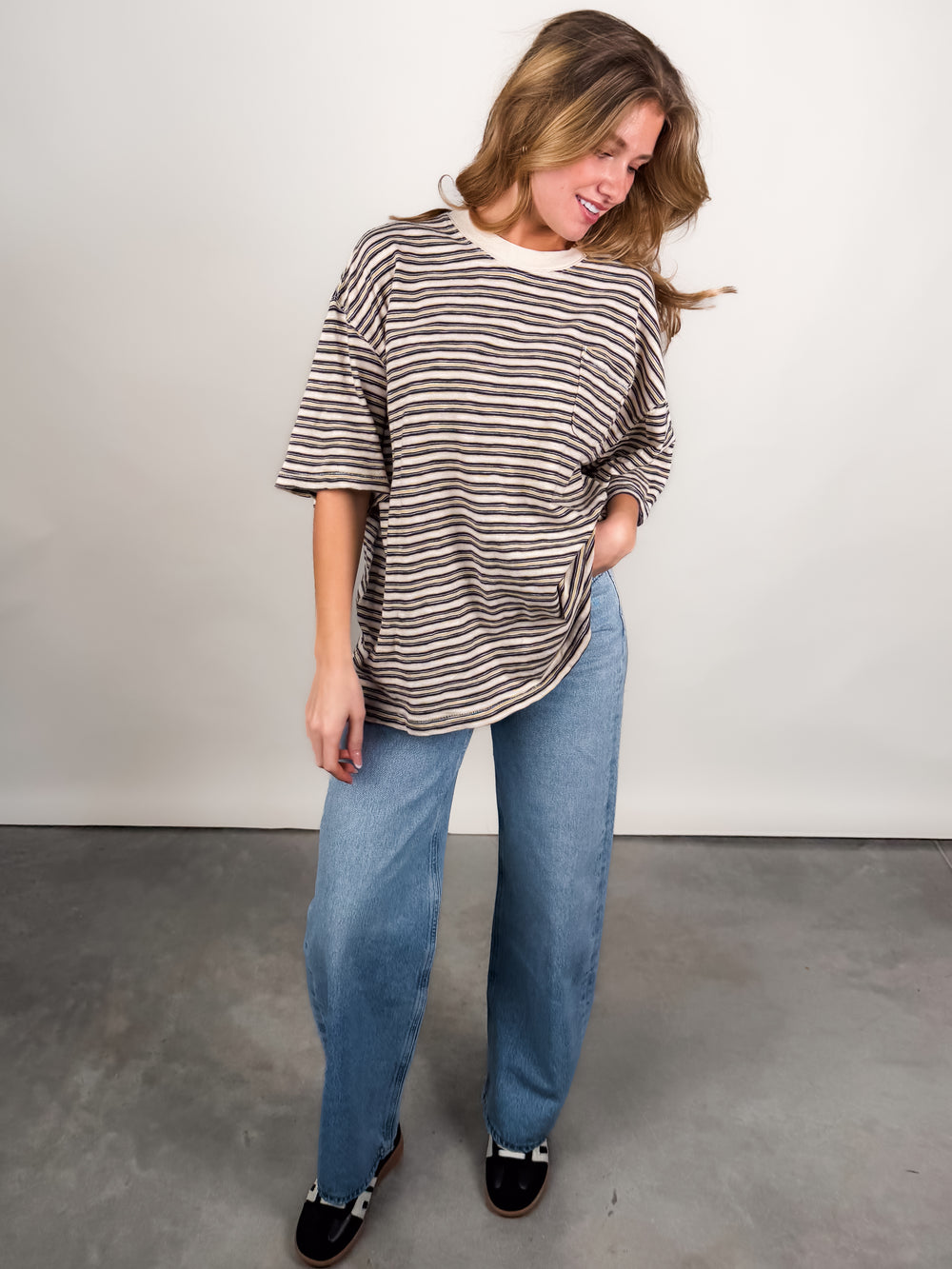 All Love Stripe Pocket Tee