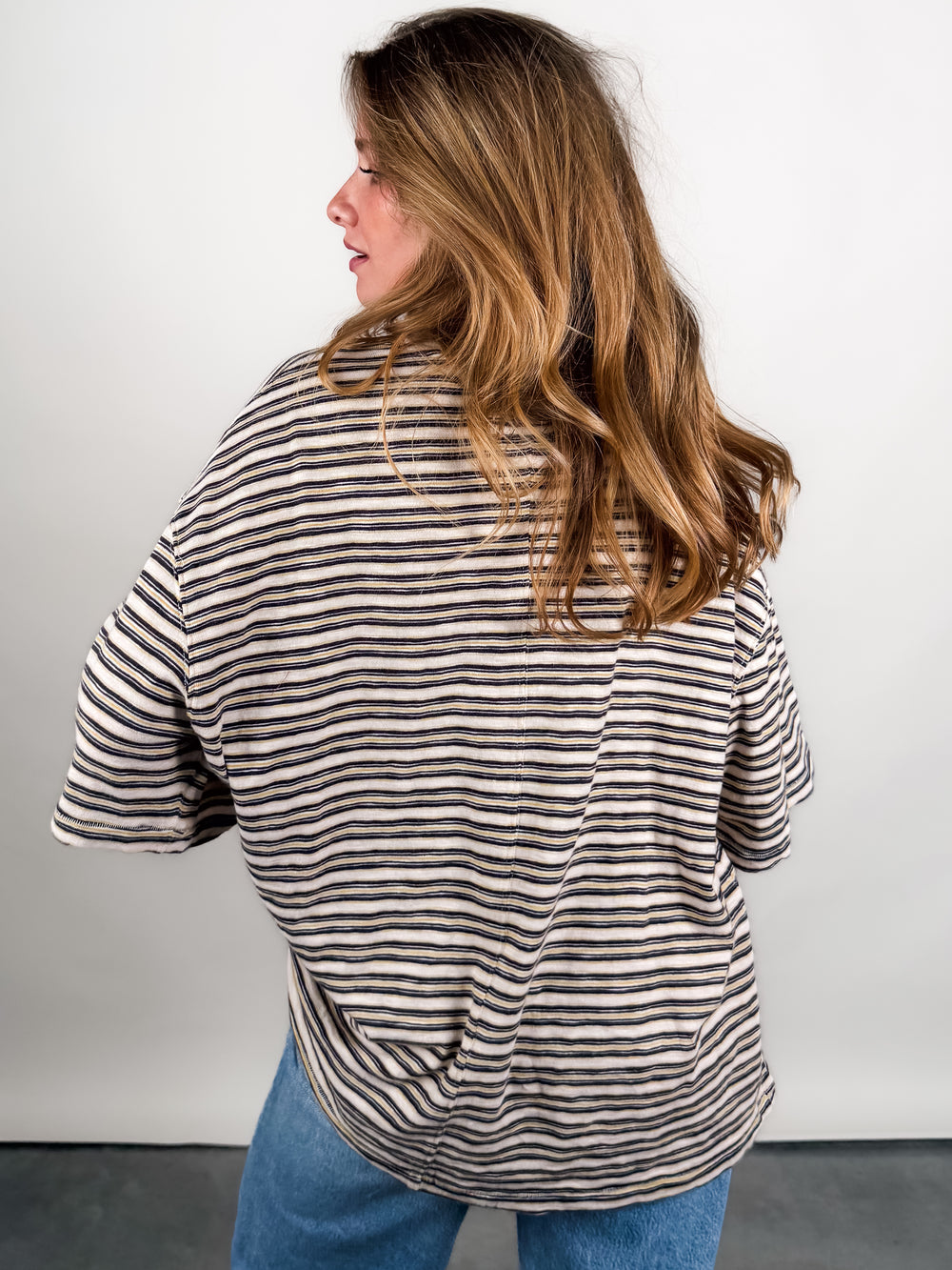 All Love Stripe Pocket Tee