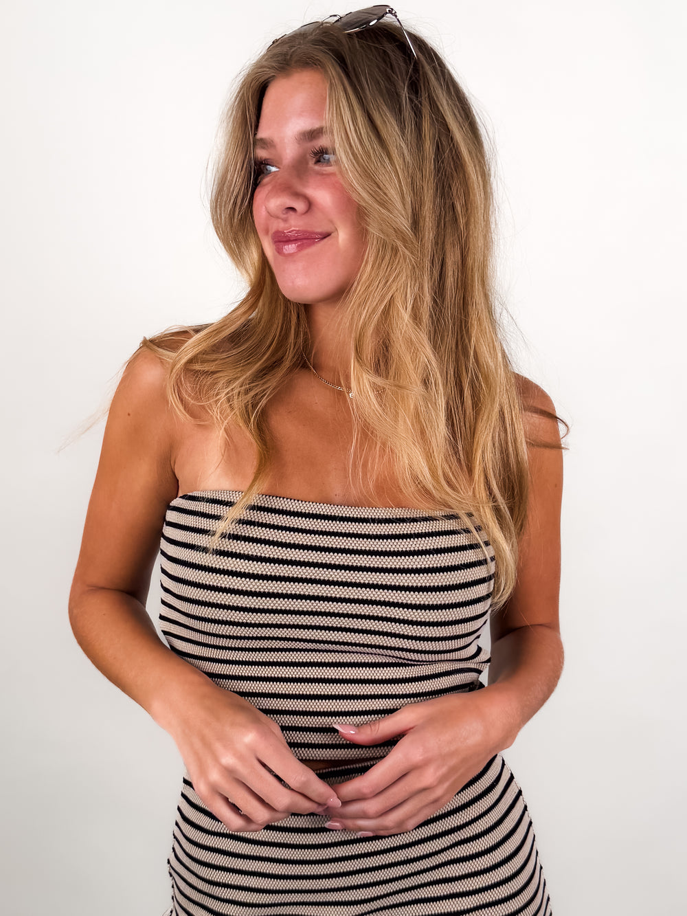 Caffari Stripe Tube Top