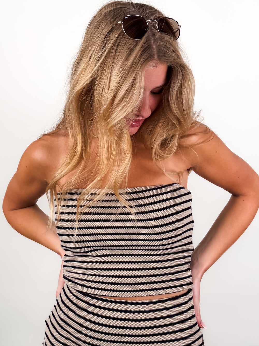 Caffari Stripe Tube Top