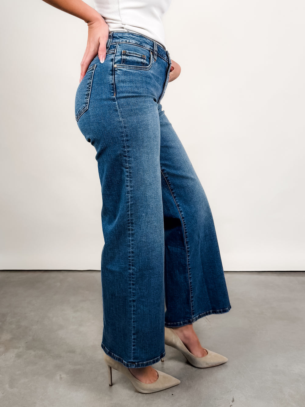 Maya High Rise Fab Ab Wide Leg