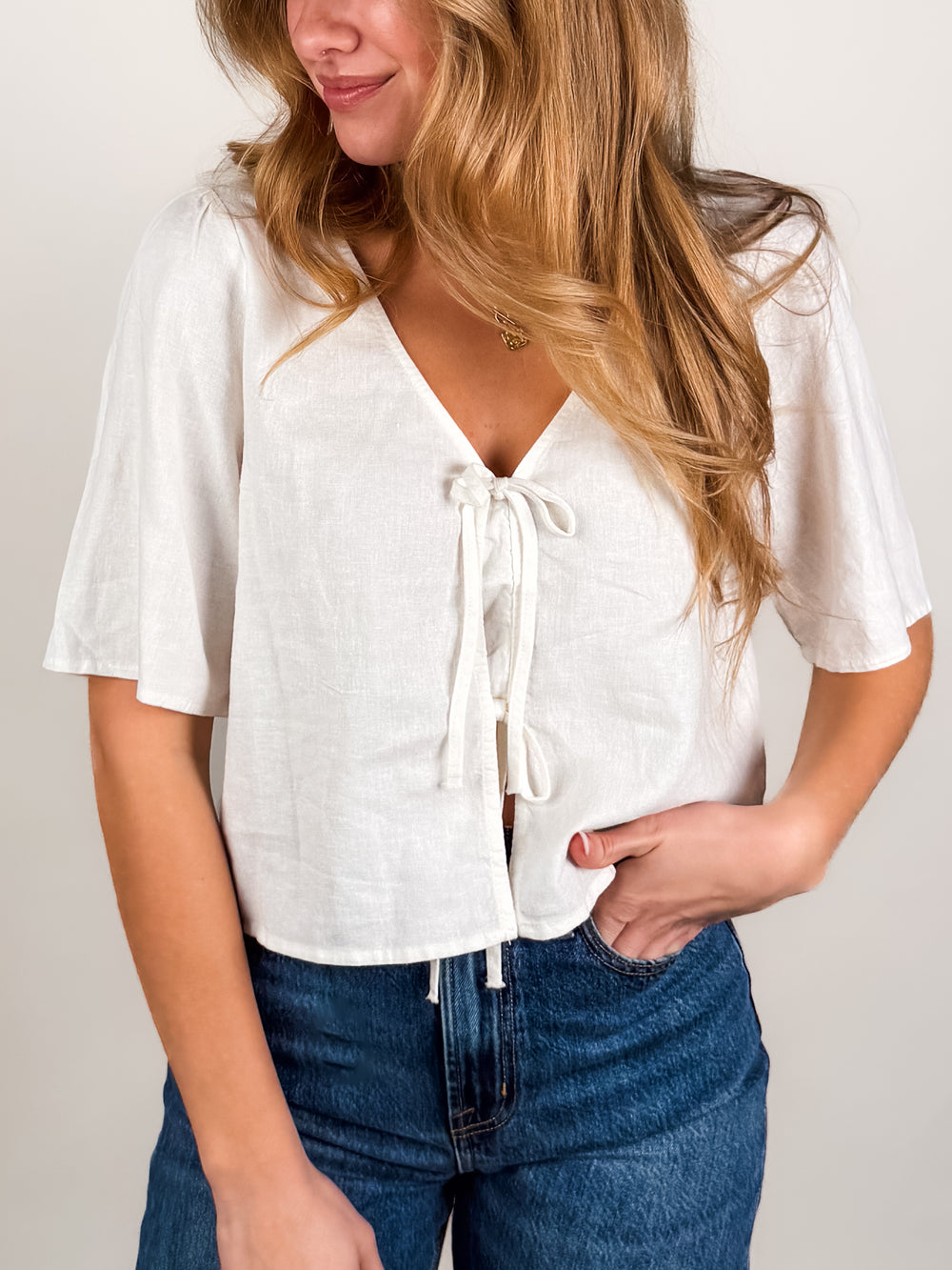 La Belle Linen Top