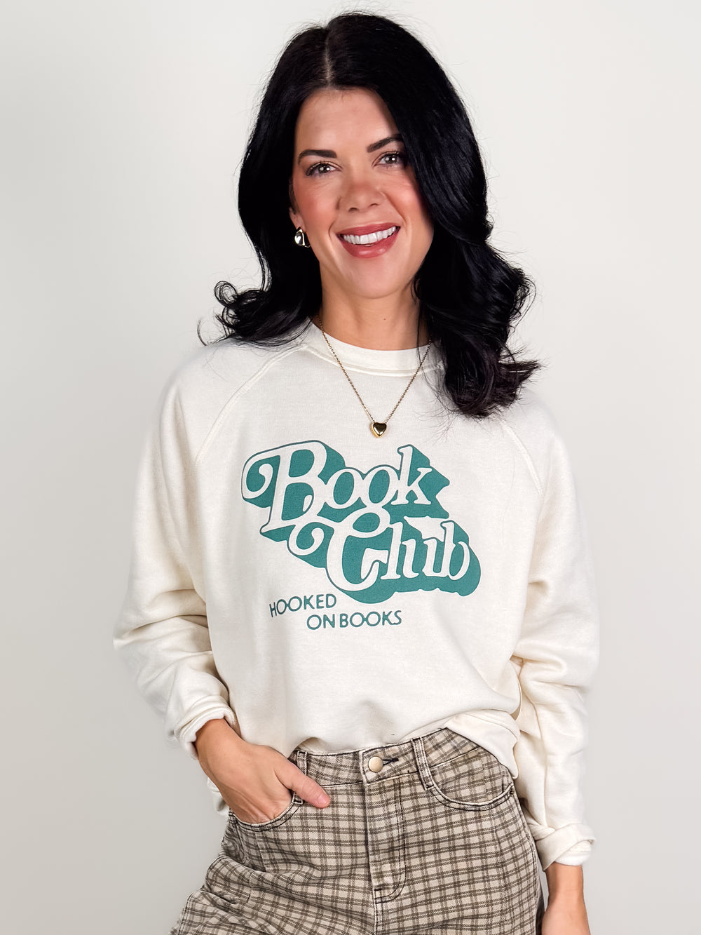 Book Club Raglan Crew