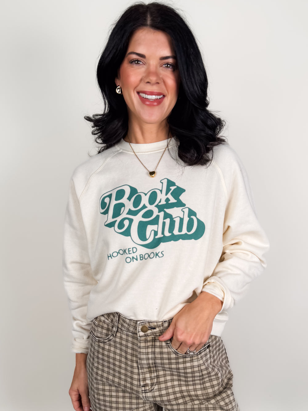 Book Club Raglan Crew