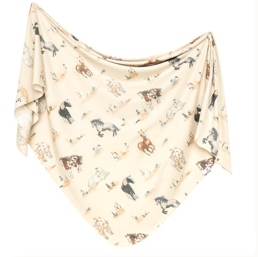 Printed Knit Swaddle Blanket