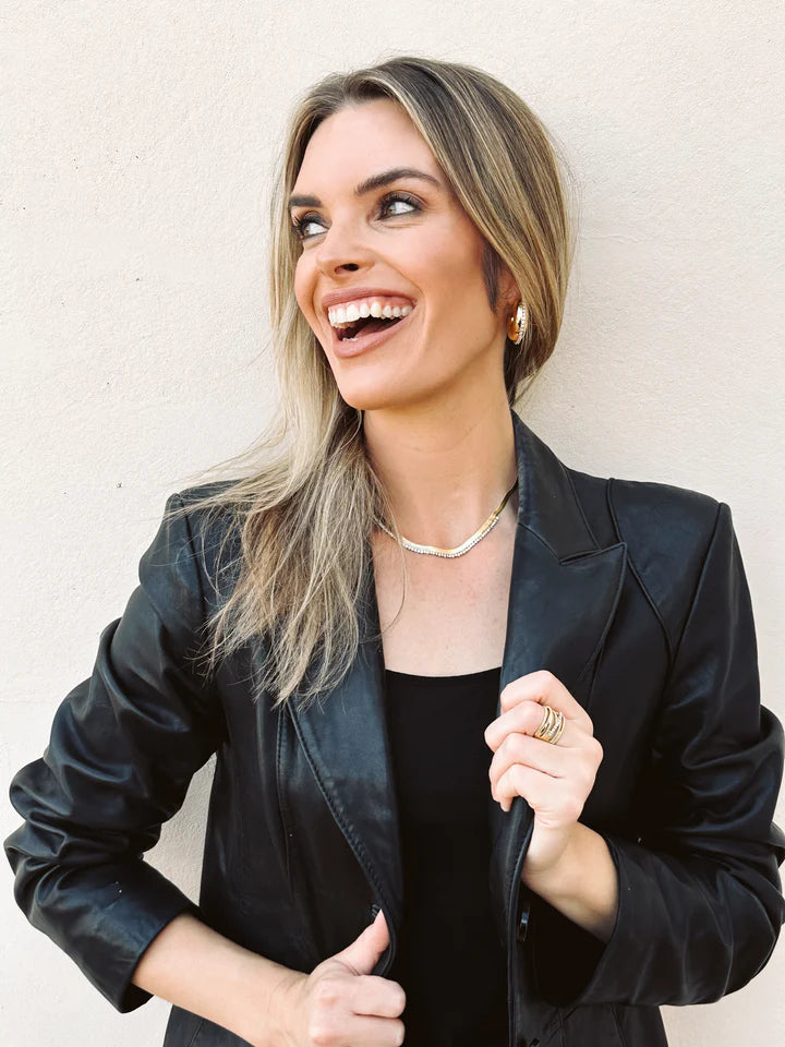 Herringbone CZ Necklace