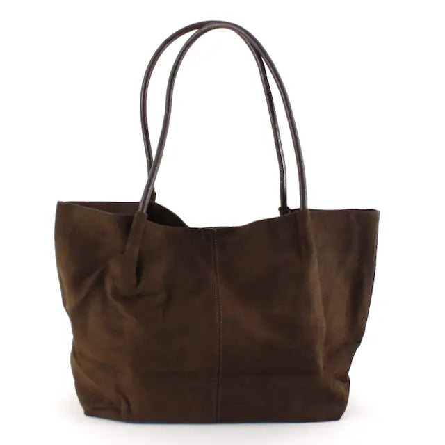 123 Suede Tote W/Cosmetic Pouch