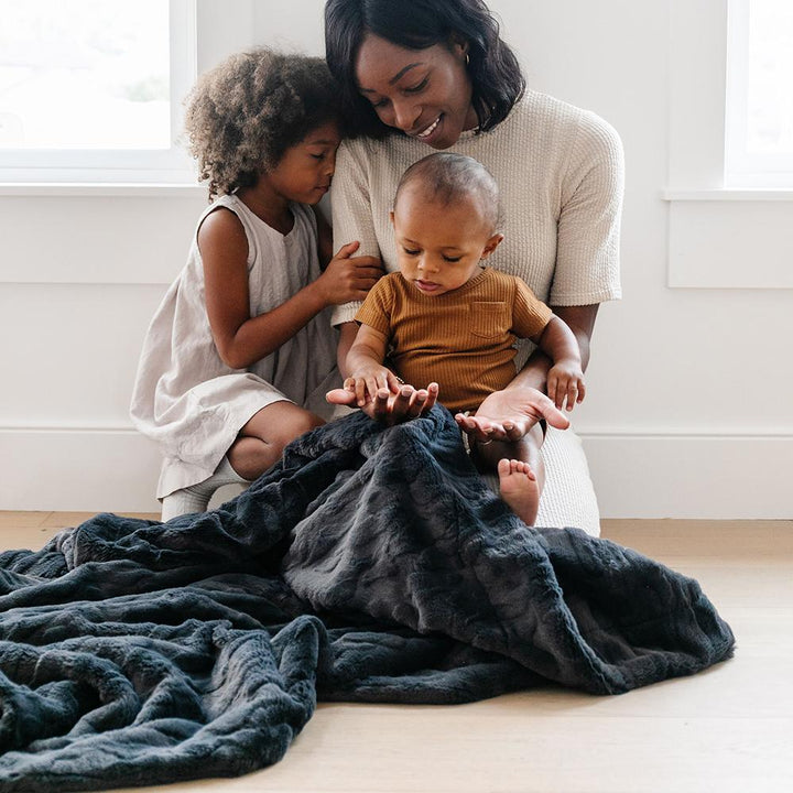 Patterned Faux Fur Throw Blanket